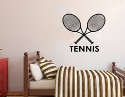 Tennis Wall Decal Removable Vinyl Home Decor 2287 - thumbnail 1