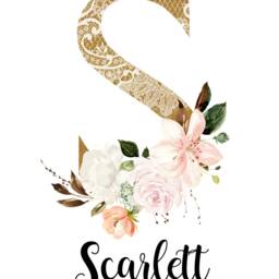 Girls Wall Prints, Nursery Decor, Lilies Print, Bedroom Art, Personalised Initial Watercolour Flowers, Gold & Pink - thumbnail 3
