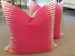 Manuel Canovas Pillow Cover in Rose-Indien Woven Kazan Pattern - thumbnail 1