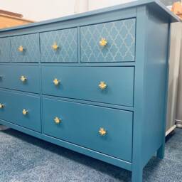 Large Chest Of Drawers Painted Bespoke Stencilled - thumbnail 3