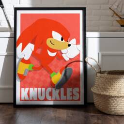 Knuckles The Echidna Poster - Sonic Hedgehog Gaming Wall Art - Unframed - thumbnail 3