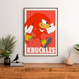 Knuckles The Echidna Poster - Sonic Hedgehog Gaming Wall Art - Unframed - thumbnail 2