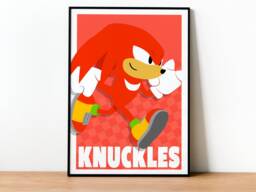 Knuckles The Echidna Poster - Sonic Hedgehog Gaming Wall Art - Unframed - thumbnail 1