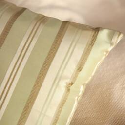 "Baby Green Pillow, Throw Pillow Cover, Decorative Cushion Pillowcase, Accent Stripe Silk Blend, 16""x16" - thumbnail 3
