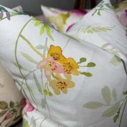 Spring Floral Cushion Cover, Multicoloured Flower Throw Pillow Cover , Prestigious Textiles Fabric - thumbnail 4