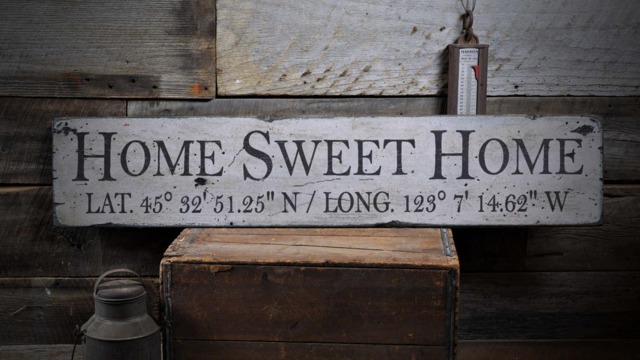 Home Sweet Home, Sign, Wooden Wall Decor, Decor - Rustic Hand Made Sign - image 1