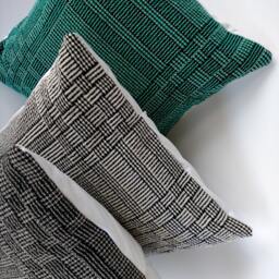 Shades Of Grey Pillows - Log Cabin Design. #16W07 & #16W08 - thumbnail 4