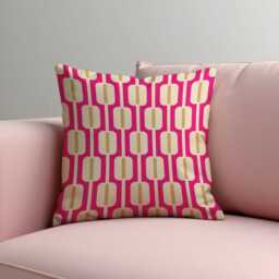 Pink Mid Century Cushion Cover, Retro Geometric Pillowcase, Modern Statement Throw Case For Sofa Decor - thumbnail 4