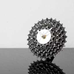 Bicycle Desk Clock, Steampunk Decor, Industrial Small Unique Boyfriend Gift, Husband Father Gift - thumbnail 4