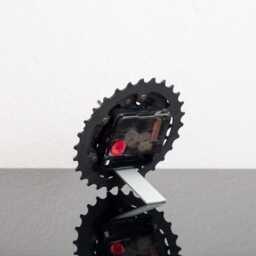 Bicycle Desk Clock, Steampunk Decor, Industrial Small Unique Boyfriend Gift, Husband Father Gift - thumbnail 3