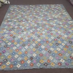 7X10 Grey/Gray Kilim Rug, Modern Dhurrie Teppich, Grey Area Rug. Size7'5 - thumbnail 2