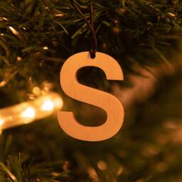 Personalized Plywood Letter Christmas Ornament Diy Tree Decoration - thumbnail 2