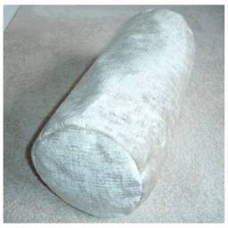 "Velvet Bolster Cushion Cover Cream Cylinder Pillow Sham 8x18 Round Ended End Case 18""x8" - thumbnail 2