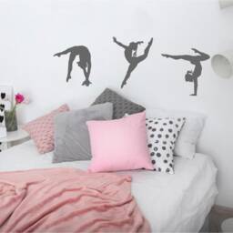 Gymnastic Girls Wall Stickers Gymnast Gift Cheer Decor Gifts For Gymnastics Bedroom Art - thumbnail 2