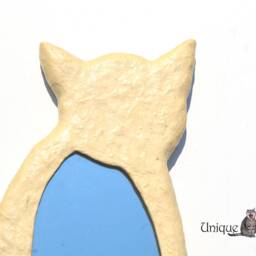 White Cat Silhouette Mirror, Ready For Shipping, White Cat Lovers Gift, Furniture, Decor Walls, House Warming Gifts, Mirrors - thumbnail 2