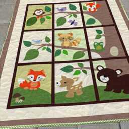 Forest Friends Quilt Pattern - Woodland Animal Nursery - 52x64 Throw Size - Digital Download - thumbnail 4