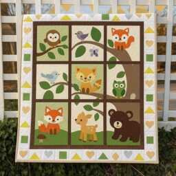 Forest Friends Quilt Pattern - Woodland Animal Nursery - 52x64 Throw Size - Digital Download - thumbnail 1