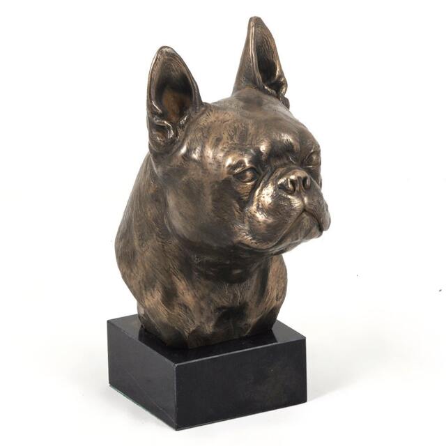 Boston Terrier, Dog Marble Statue, Limited Edition, Artdog. Made Of Cold Cast Bronze. Perfect Gift. Limited Edition - image 1