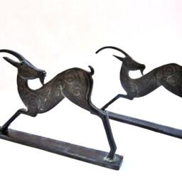 Greek Ancient Bronze Sculpture Ibex Geometrical - thumbnail 2