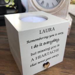 Personalised Candle in Memory Of Any Loved One Mum Dad Grandad Husband Wife Etc Bereavement Sympathy Name - thumbnail 2