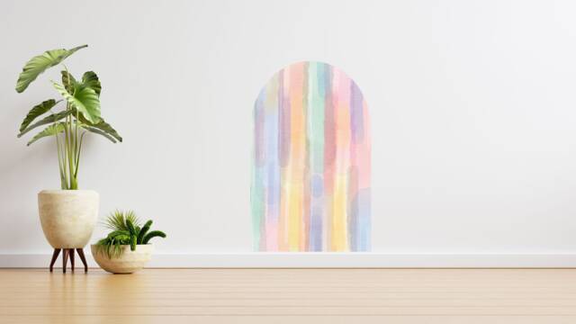 Pastel Removable Arch , Decal Headboard Over The Bed Wall Art Bedroom Decor Boho Geometric - Thevinylcreations - image 1