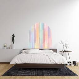 Pastel Removable Arch , Decal Headboard Over The Bed Wall Art Bedroom Decor Boho Geometric - Thevinylcreations - thumbnail 2