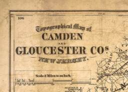 Old Map Of Camden New Jersey Map Decor Antique Restoration Decorator Wall Office Wall New Home Housewarming Gift - thumbnail 1