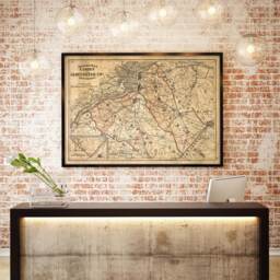 Old Map Of Camden New Jersey Map Decor Antique Restoration Decorator Wall Office Wall New Home Housewarming Gift - thumbnail 3