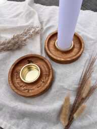 Personalized Candle Holder - 4 cm 5 Tealight With Engraving Custom Text Gift Christening Wedding Communion Confirmation