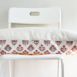 Lumbar Pillow, Block Print Floral Boho Botanical Farmhouse Decor - thumbnail 3