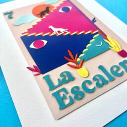 La Escalera/Loteria-Inspired Photo Print Of Cut-Paper Artwork - thumbnail 3