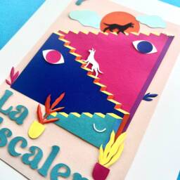 La Escalera/Loteria-Inspired Photo Print Of Cut-Paper Artwork - thumbnail 2