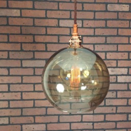 "Industrial Pendant -Copper 8"" Smoked Glass Open Globe Shade With Patented ""Huila Connector" - thumbnail 3