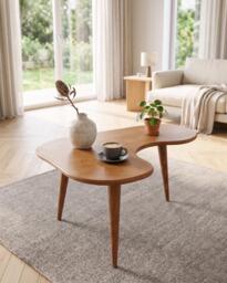 Mid-Century Modern Coffee Table, Wooden Side Scandi Table - thumbnail 1
