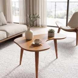 Mid-Century Modern Coffee Table, Wooden Side Scandi Table - thumbnail 2