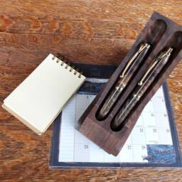 Figured Walnut Pen & Pencil Set, Graduation Gift - thumbnail 4