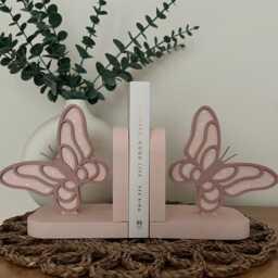 Wooden Butterfly Bookends. Nursery Or Children's Bedroom Decor - thumbnail 2