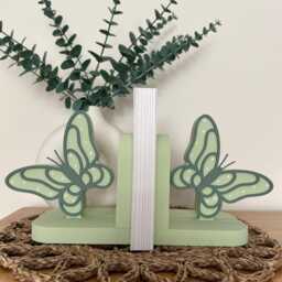 Wooden Butterfly Bookends. Nursery Or Children's Bedroom Decor - thumbnail 3