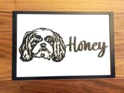 Personalised Shih Tzu Art - Shihtzu Plaque Gift Sign- Frame Decor Dog Lover - thumbnail 1