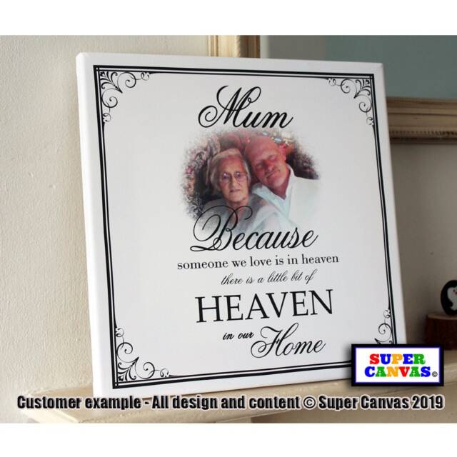 Celebration Of Life Mum Dad Grandad Grandma Son Daughter Friend Memorial Picture Photo Framed Canvas Print Keepsake Christmas Gift - image 1