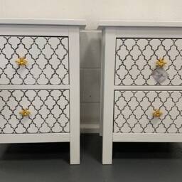 Large Chest Of Drawers Painted Bespoke Stencilled - thumbnail 3