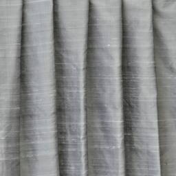 Grey Silk Dupioni Curtain Panels - Rod Pocket, Grommet, Box Pleat, Three Pinch Tab Top & Plain Ring Top - thumbnail 3