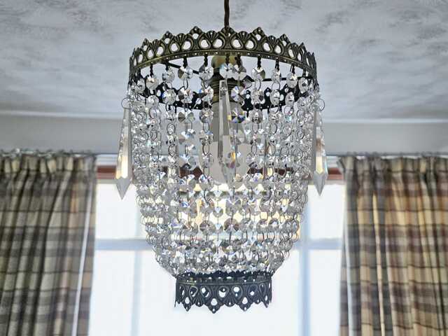 "Bronze Antique Brass Frame Bag Basket Baguette Chandelier Unique Bespoke Lampshade Pendant Ceiling Light 9"" X 10" - image 1