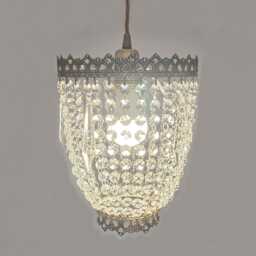 "Bronze Antique Brass Frame Bag Basket Baguette Chandelier Unique Bespoke Lampshade Pendant Ceiling Light 9"" X 10" - thumbnail 2