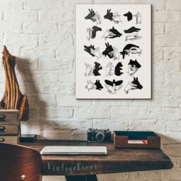 Shadowgraphy Art Print Finger Shadow Puppets - Digital Download - thumbnail 2
