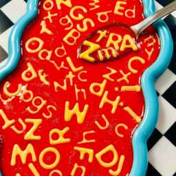 Alphabet Soup Wall Hanging/ Dopamine Decor/ Maximalist Fake Food/ Food Pop Art/ Sculpture/ Funky Unique Gift - thumbnail 3