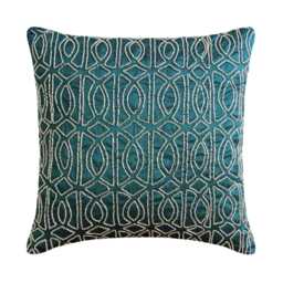 "Decorative Royal Peacock Green Bed Pillow 24""x24""/26""x26" - thumbnail 1