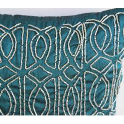 "Decorative Royal Peacock Green Bed Pillow 24""x24""/26""x26" - thumbnail 3