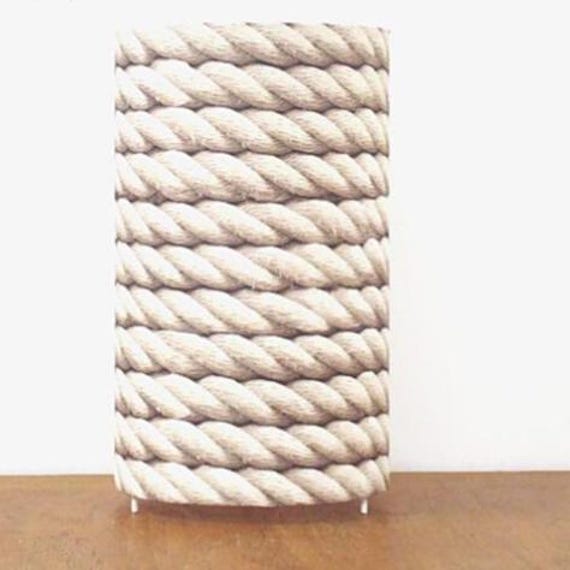 Rope-Effect Tube Lamp, Bedside Accent Gift Idea, Seaside Decor, Nautical Rope, Birthday, Christmas, Hygge Decoration - image 1