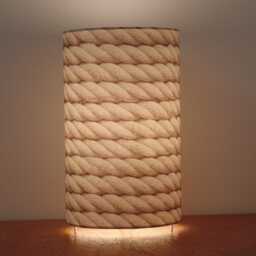 Rope-Effect Tube Lamp, Bedside Accent Gift Idea, Seaside Decor, Nautical Rope, Birthday, Christmas, Hygge Decoration - thumbnail 2
